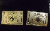 Stunning gold effect Masonic detailed cufflinks